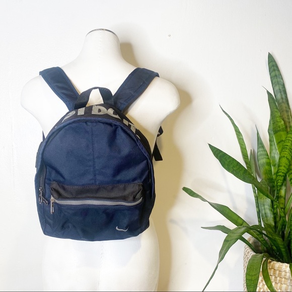 Nike | Mini Small Backpack, Just Do It, Black and Navy
